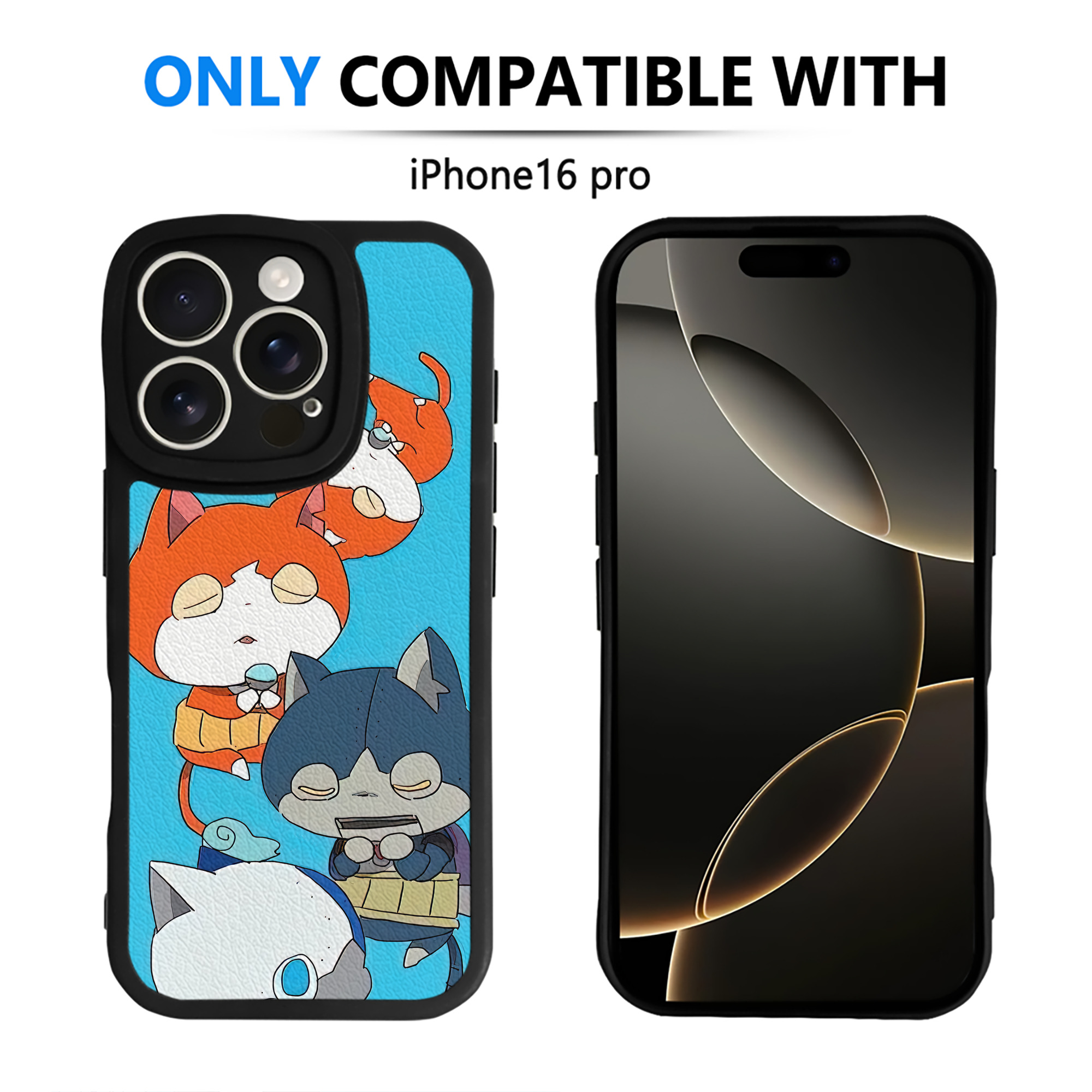 （画像用） 妖怪ウォッチ Yo-kai Watch 【iPhone 16シリーズ対応】シリコンスマホケース（レザー調） 材質：シリコン